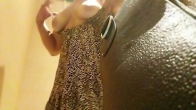 UNKNOWN ash-blonde female WITH pinkish cunny AND giant melons SPIED IN apparel STORE (BIG ASS, UPSKIRT. big TITS, LATINA)