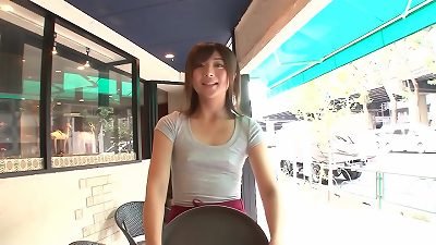 https://bit.ly/2ZEBZYm No bra!? A small tits experienced clerk make me  aroused about her working appearance without noticing her swell nipples... japanese first-timer homemade porn. [Part 1]