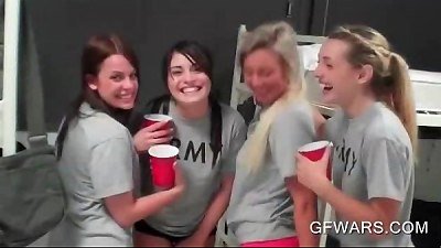 college sluts swallowing and having lesbian romp