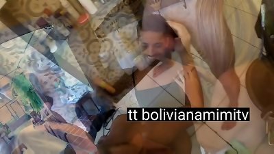 My husband made a haircut and I pay to the barber with my ass